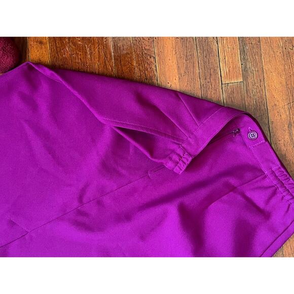 Vintage 70’s Pykettes Magenta Pink Pencil Skirt Medium Petite Office Secretary - Picture 3 of 5